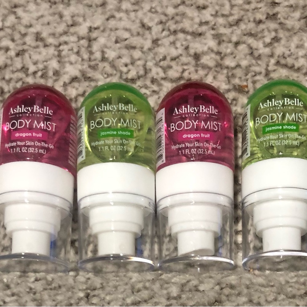 Ashley Belle Body Mist Hydrating Spray - Dragon Fruit & Jasmine Shade - Set of 4